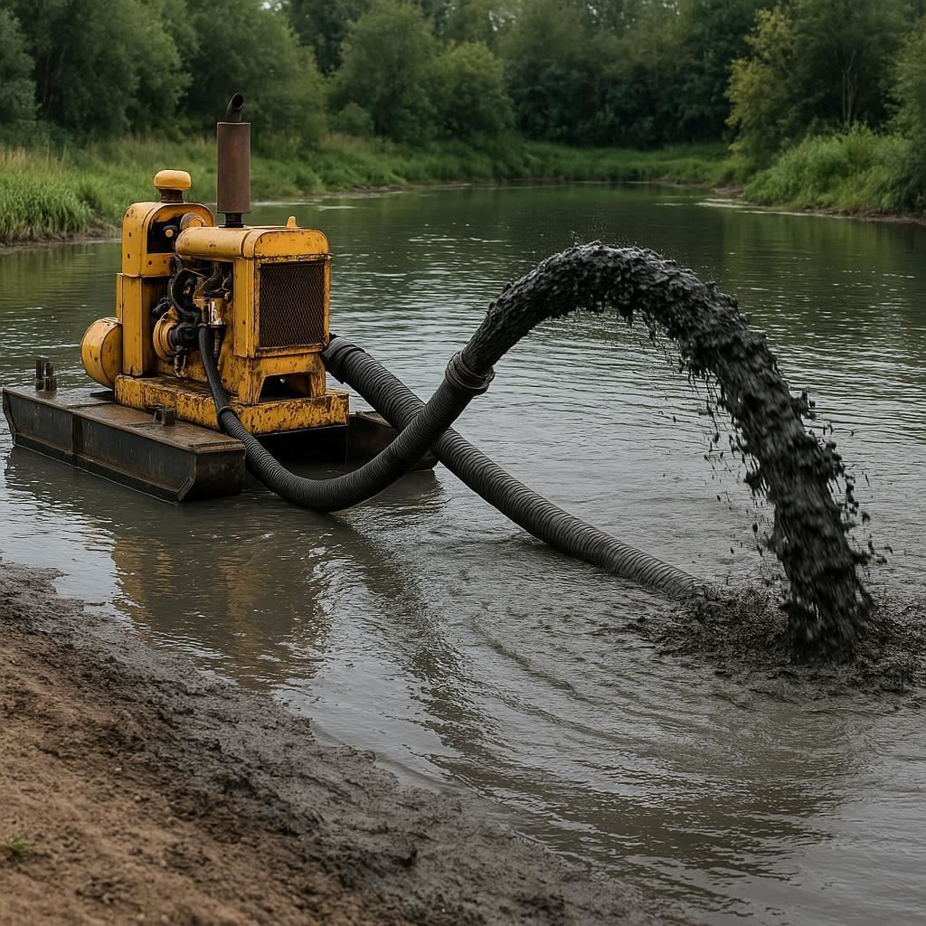 Очистка прудов и водоемов от ила в Ялте